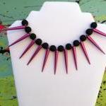Magenta Spike Necklace
