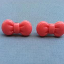 Pink Bow Earrings