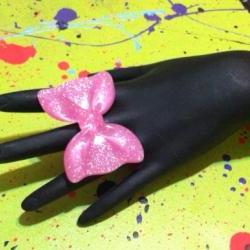 XL Pink Bow Ring